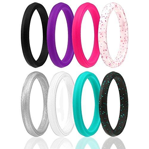 Algopix Similar Product 16 - ROQ Silicone Wedding Ring for Women