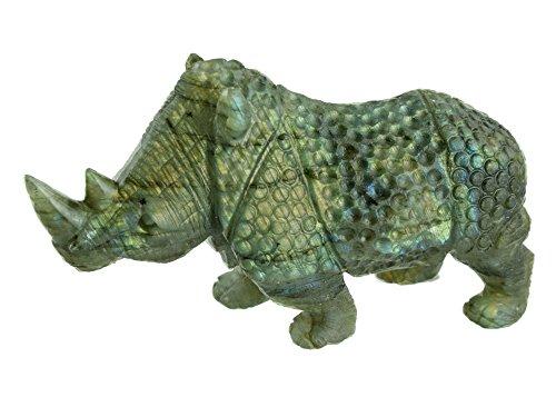Algopix Similar Product 12 - Rhino Carving in Labradorite
