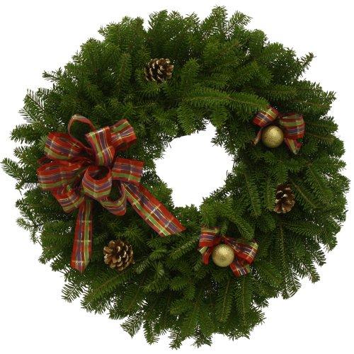 Algopix Similar Product 12 - Worcester Wreath 24Inch Jeweled Ribbon