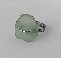 Algopix Similar Product 5 - Sea Glass Wire Wrap Ring Hawaii