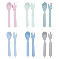 Algopix Similar Product 19 - 12pcs Bamboo Kids Spoons  Forks for