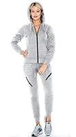 Algopix Similar Product 1 - 9 Crowns Womens Slim FIt Moto Tracksuit