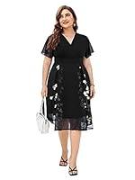Algopix Similar Product 5 - Floerns Womens Plus Size A Line Midi