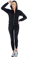 Algopix Similar Product 18 - 9 Crowns Womens Slim FIt Moto Tracksuit