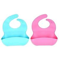Algopix Similar Product 5 - BornCare Soft Silicone Feeding Bib Set