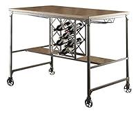 Algopix Similar Product 11 - Benzara Wood and Metal Counter Height