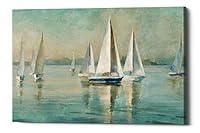 Algopix Similar Product 4 - Epic Graffiti Sailboats at Sunrise by