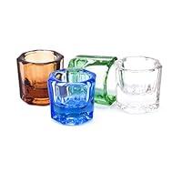 Algopix Similar Product 18 - Mix Glass Dappen Dish 4 Pcs Octagon Cup