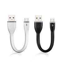 Algopix Similar Product 13 - BigBlue Short Micro USB Cable 2 Pack