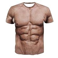Algopix Similar Product 10 - Sharemen Men Funny Muscle Tee Shirt