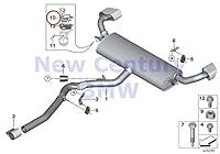 Algopix Similar Product 8 - BMW Genuine Exhaust System Rear Exhaust