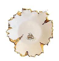 Algopix Similar Product 2 - Queen Bee White and Gold Ring Dish