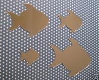 Algopix Similar Product 7 - Set of 4 Fish for kids Peel  Stick On