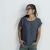 Algopix Similar Product 17 - Linen top Washed linen blouse Linen