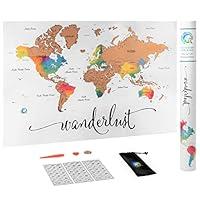 Algopix Similar Product 9 - Scratch Off Map of The World  Deluxe