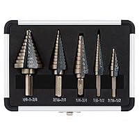 Algopix Similar Product 6 - ZELCAN Step Drill Bits HSS 5PCS