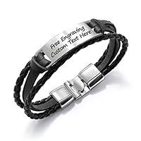 Algopix Similar Product 16 - GAGAFEEL Leather Cuff Bracelet Braided