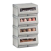 Algopix Similar Product 17 - mDesign Large Fabric Closet Shoe