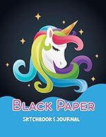 Algopix Similar Product 4 - BLACK PAPER SketchBook  Journal A