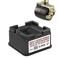 Algopix Similar Product 17 - iPrimio V Shape Black Square Bed 