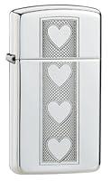 Algopix Similar Product 3 - Zippo High Polish Slim Hearts Lighter