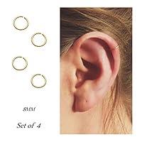 Algopix Similar Product 19 - Hoop cartilage earring fake earrings