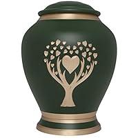 Algopix Similar Product 16 - Green Cremation Urn with Tree of Life