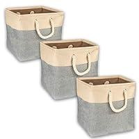 Algopix Similar Product 11 - Collapsible Canvas Storage Bin Baskets