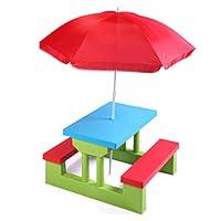 Algopix Similar Product 2 - TOBBI Colorful Kids Picnic Table Bench