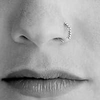 Algopix Similar Product 18 - Silver Nose Ring Unique Indian Nose