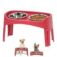Algopix Similar Product 1 - IRIS USA Elevated Dog Bowls Adjustable