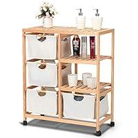 Algopix Similar Product 12 - Giantex Wood Hamper Storage Cart 2