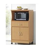 Algopix Similar Product 19 - Microwave Cart Stand  Beech Finish 