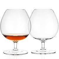 Algopix Similar Product 5 - Luxbe  Brandy  Cognac Crystal Glasses