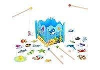 Algopix Similar Product 18 - Toysters Wooden Fishing Toy Game for