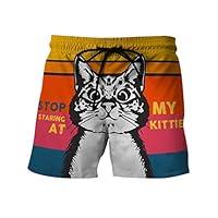 Algopix Similar Product 1 - Smoxx Cat Printed Swim Trunks Boys Men