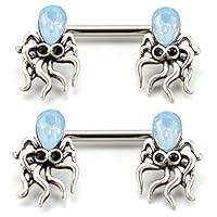 Algopix Similar Product 8 - Nipple Piercing  2 Pack Silver