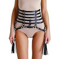 Algopix Similar Product 17 - Women Punk Leather Harness Garter Belt