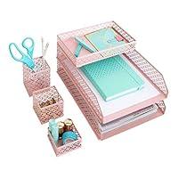 Algopix Similar Product 11 - Blu Monaco Office Supplies Pink Desk