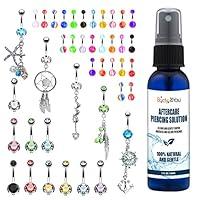 Algopix Similar Product 16 - BodyJ4You 65 Belly Button Rings Dangle