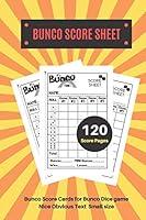 Algopix Similar Product 10 - Bunco Score Sheets V9 Perfect 120