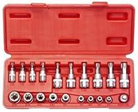 Algopix Similar Product 7 - FAMEX Tools 10520 20 Piece Bit Socket