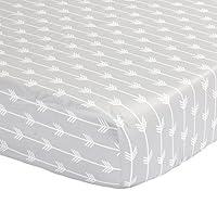 Algopix Similar Product 3 - Grey Cloud Print Fitted Crib Sheet 