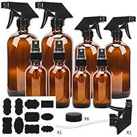 Algopix Similar Product 20 - Glass Spray Bottle ESARORA Amber Glass