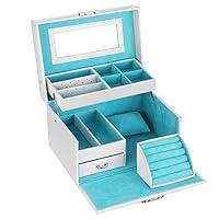 Algopix Similar Product 6 - SONGMICS Jewellery Box Lockable