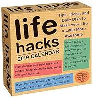 Algopix Similar Product 14 - Life Hacks 2019 Day-to-Day Calendar