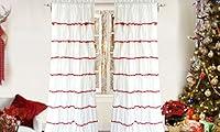 Algopix Similar Product 14 - DriftAway Pom Pom Ruffle Window Curtain