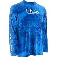 Algopix Similar Product 18 - Huk Mens krypton solid raglan long