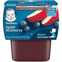 Algopix Similar Product 10 - Gerber 2nd Foods Apple Blueberry 4 oz