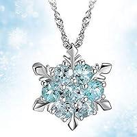 Algopix Similar Product 1 - Girls Frozen Snowflake Crystal Pendant